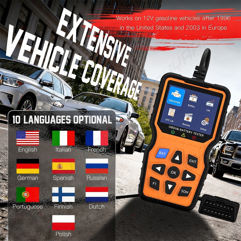 OBD2 Scanner ABS SRS Code Reader Car Diagnostic Tool ABS Bleeding EPB Reset