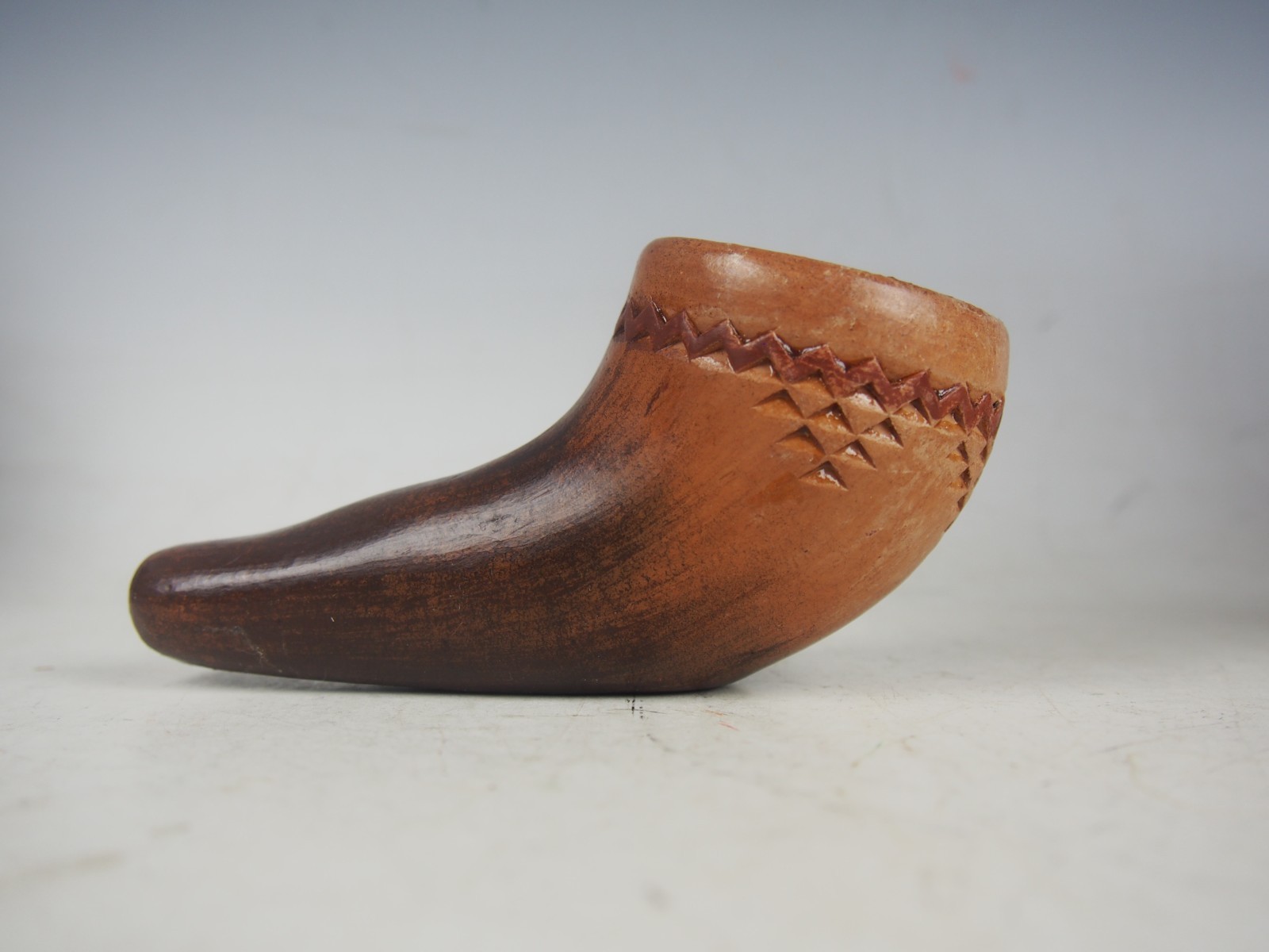 NAVAJO CLAY PIPE - LORRAINE WILLIAMS YAZZI - 4 INCHES LONG - #2