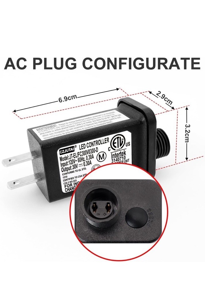 8 Mode Light LED Transformer 30V LED Controller Class 2 Power Supply US Plug Sx