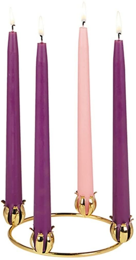 Brass Advent Wreath, 6 Inch