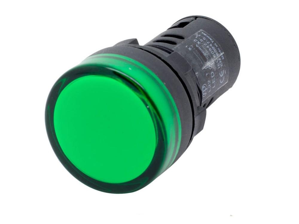 L22 ATI Green LED Pilot Panel Indicator Light 22mm 12V DC