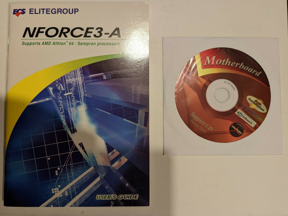 ECS NFORCE3-A Manual Drivers and Utilities CD/DVD