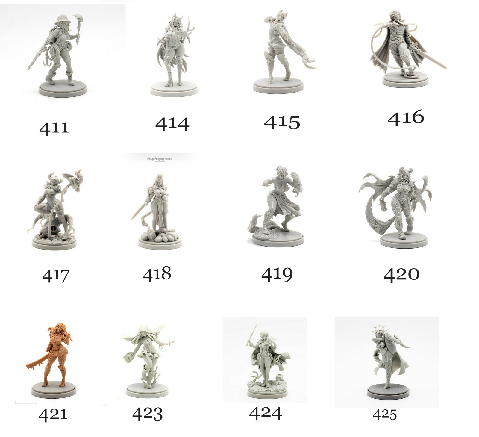 3-6-10-20-30-50 PCS, You Choose From 150 kingdom death Models 30mm Resin Unbuild