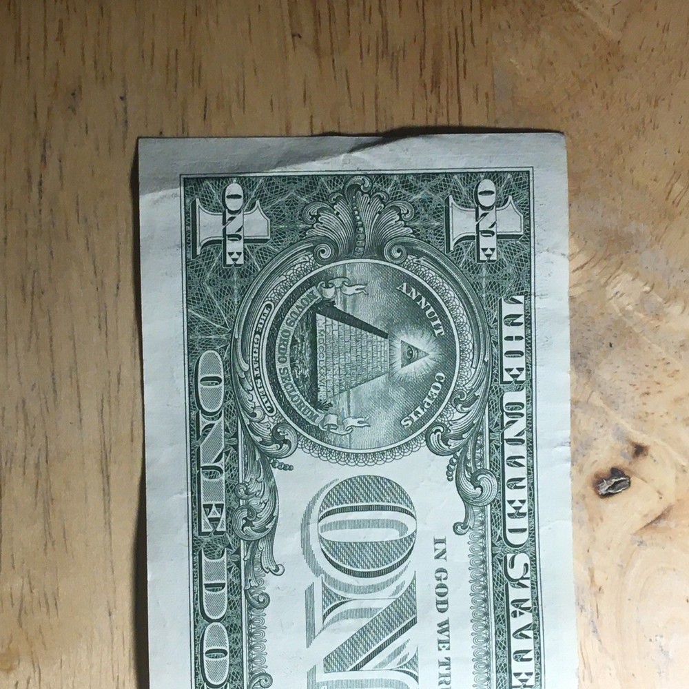 Fancy Error $1 Bill Star Note w/Offset Print