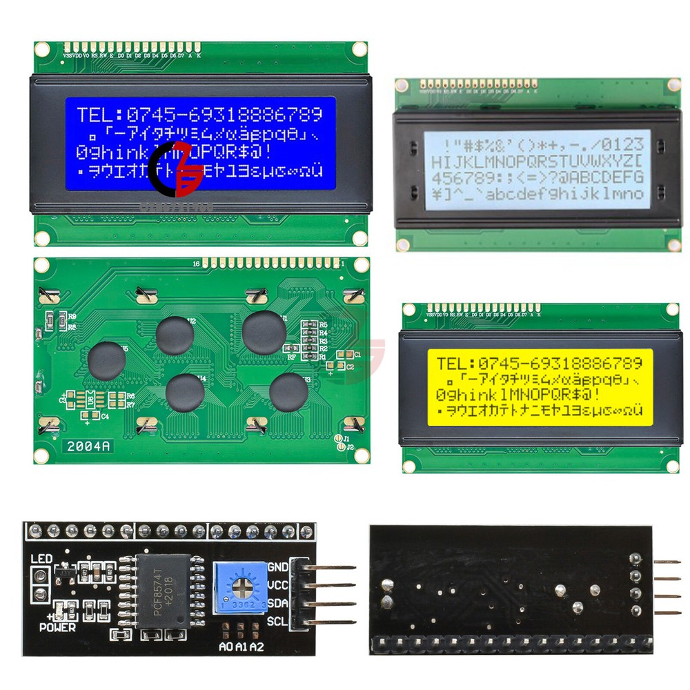2004A LCD Display Module Character 20x4 Blacklight Display Gray Blue Screen 5V