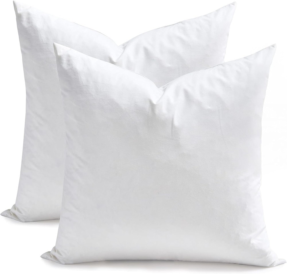 Feather Down Throw Pillow Inserts , Organic Cotton , Soft