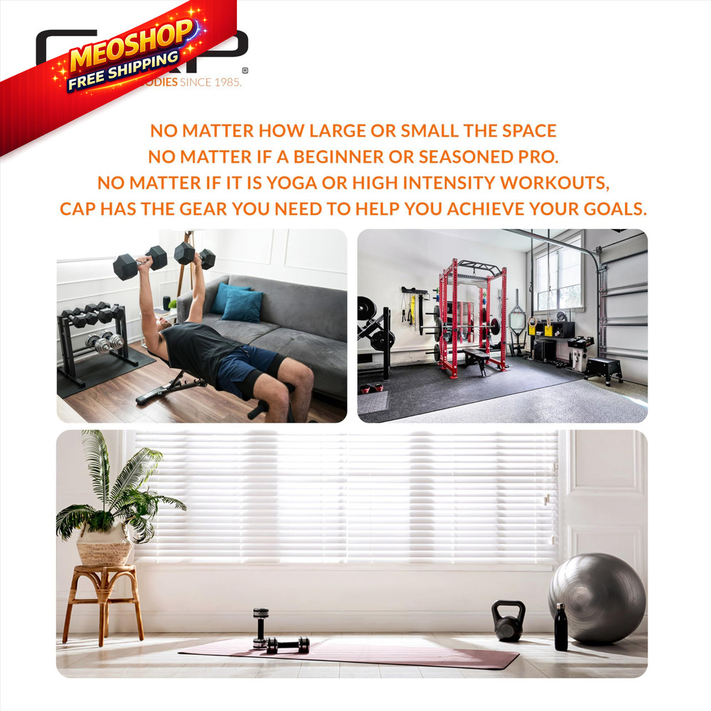 CAP Barbell 40-Pound Adjustable Cement Dumbbell Set – Versatile Medium, Black