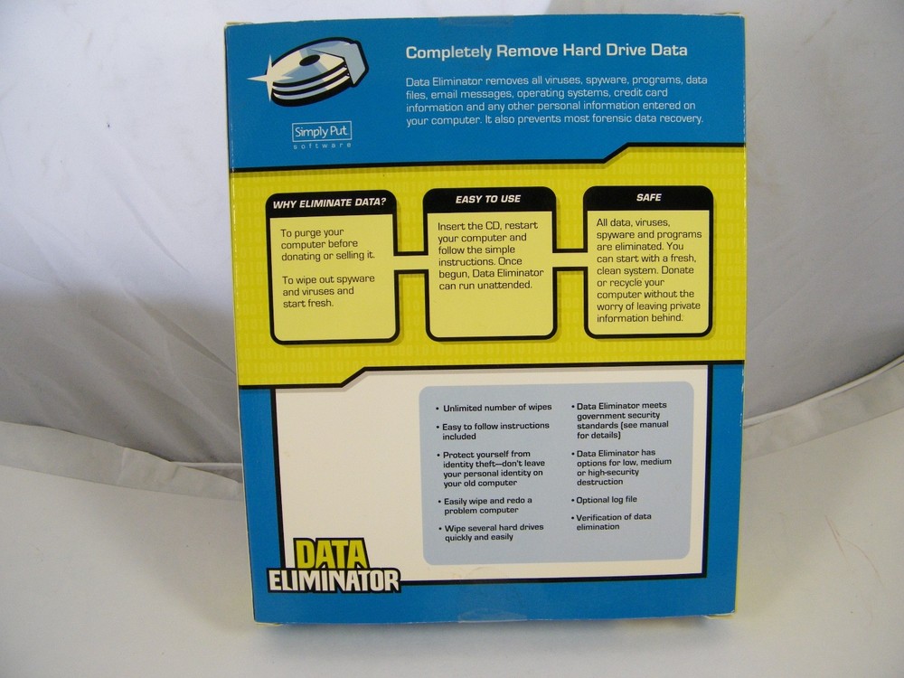 SIMPLY PUT ~ HARD DRIVE DATA ELIMINATOR ~ SEALED