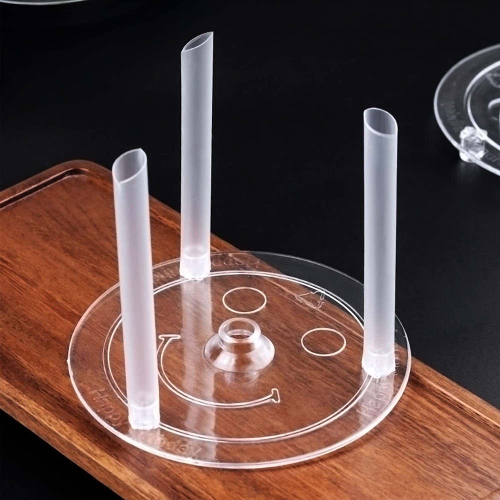 Cake Sticks Support Rods With Cake Board Drumswhite Plastic Cake Separator Plate