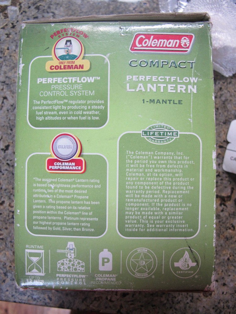 Coleman Pertfectionflow Matchlight Propane Lantern Compact Model 5132-700