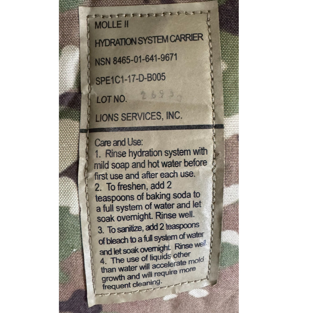 Used Good Multicam Hydration System Carrier (9671) *mocinc.1982*