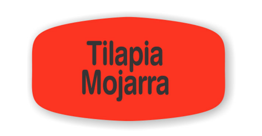 1000 each per roll Tilapia Mojarra Spanish LABELS STICKERS