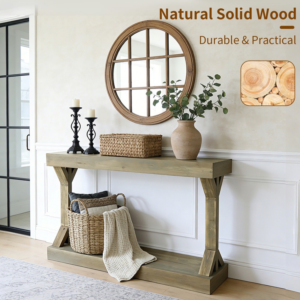 Extra Long Woode Entry Table Foyer Hallway Table Sofa Table Behind Couch Decor