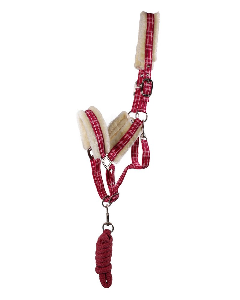 QHP Fur Lined Halter -  -Hot Pink