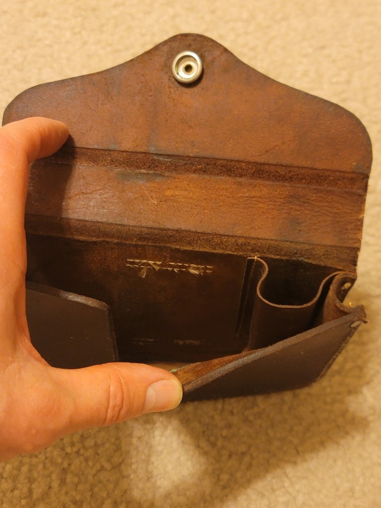 Vintage Warren Knight Leather Compass Case Without Compass