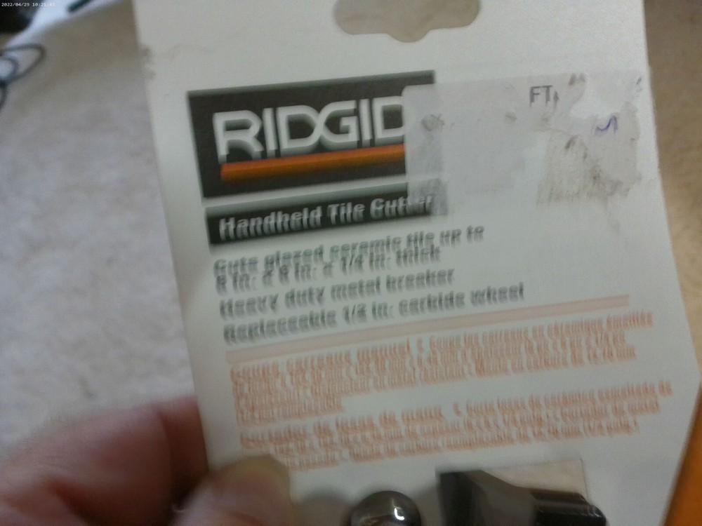 Ridgid Tile Cutter FT6016