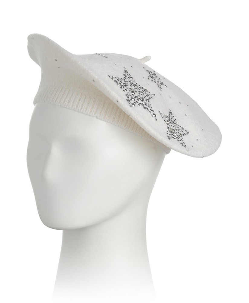Karl Lagerfeld Wool Star Beret