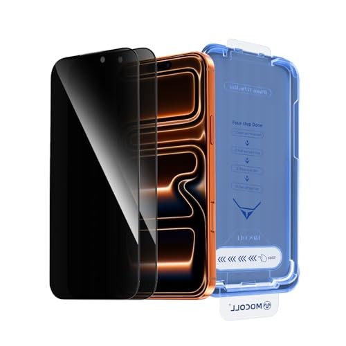 MOCOLL 2 Pack iPhone Screen Protector, privacy screen protector Ultra-Clear 17