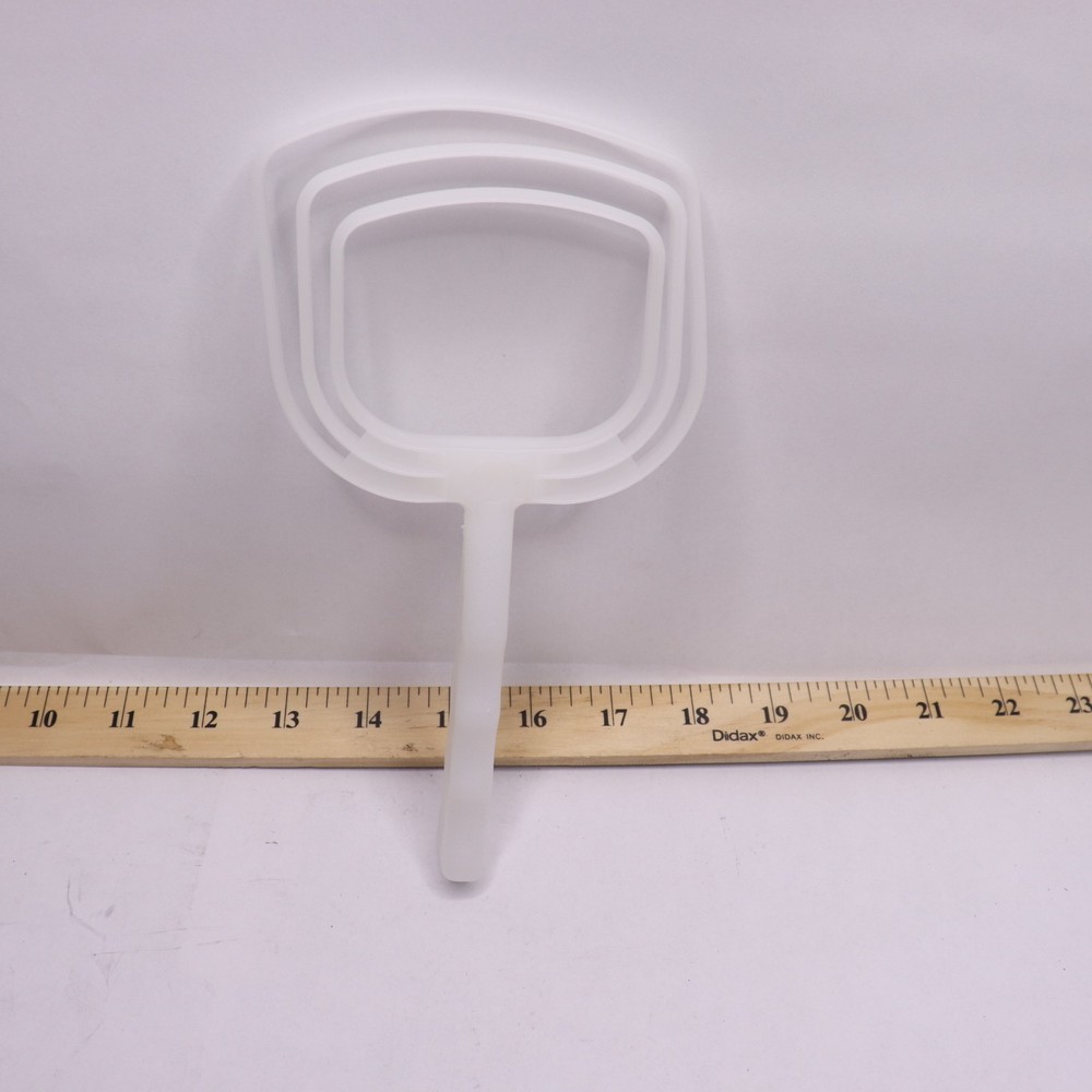 Square Bone Dust Scraper Polyethylene 8"