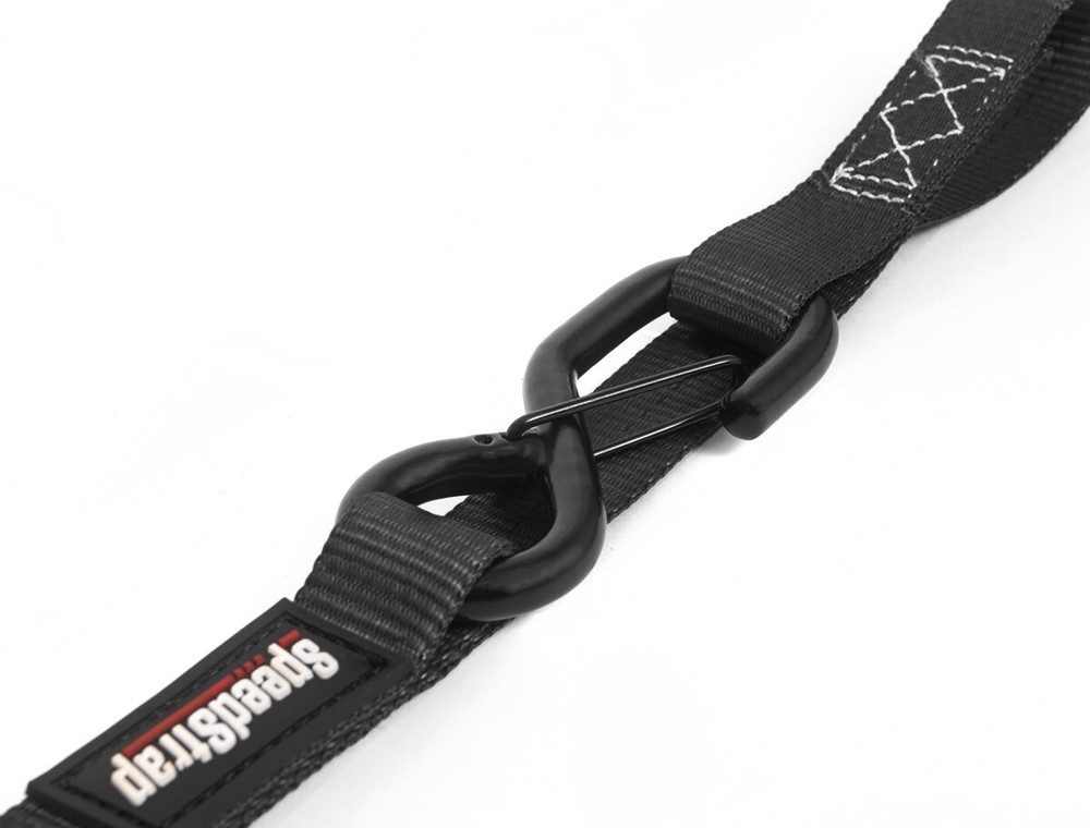 SpeedStrap Cam-Lock 1"x10' Black Strap Tie-Down W/ S-Hook and Soft Tie 2-Pack