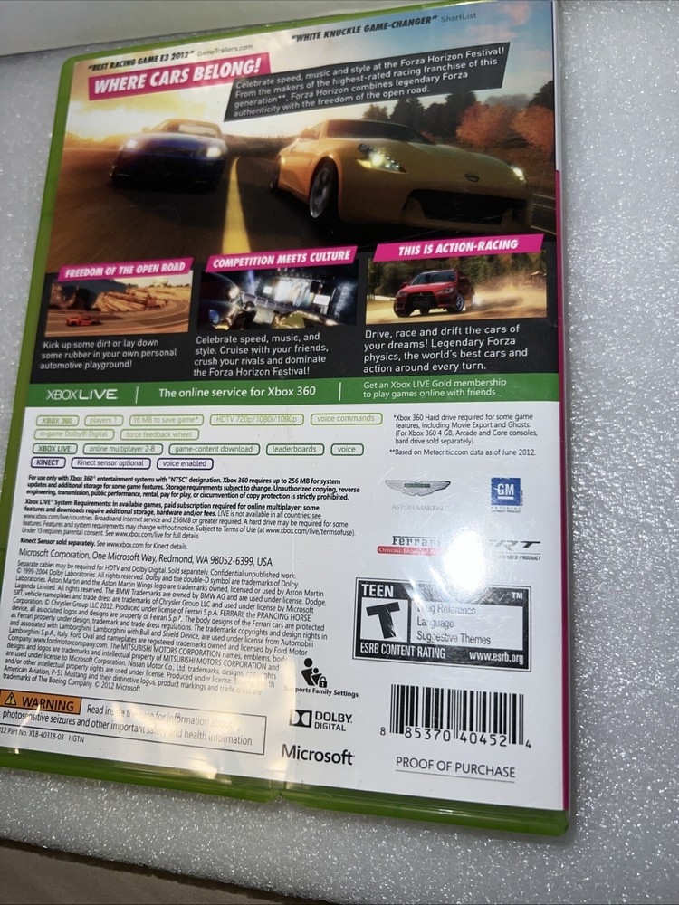 Xbox 360 Kinect Sensor Excellent Condition (2010 Microsoft Corporation)