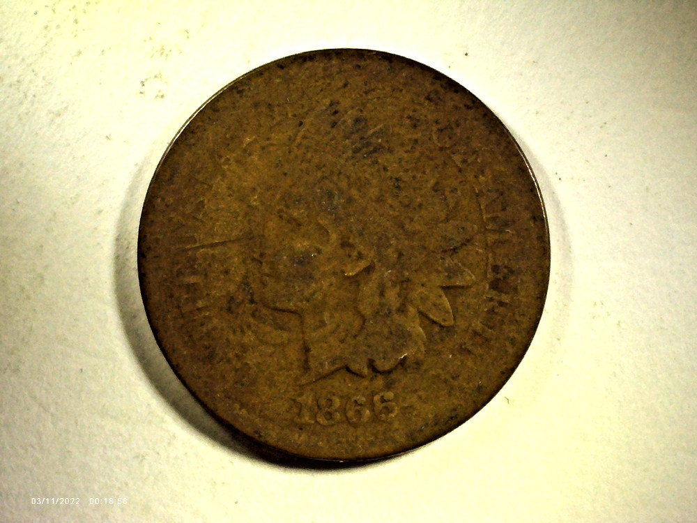 1866 INDIAN ONE CENT