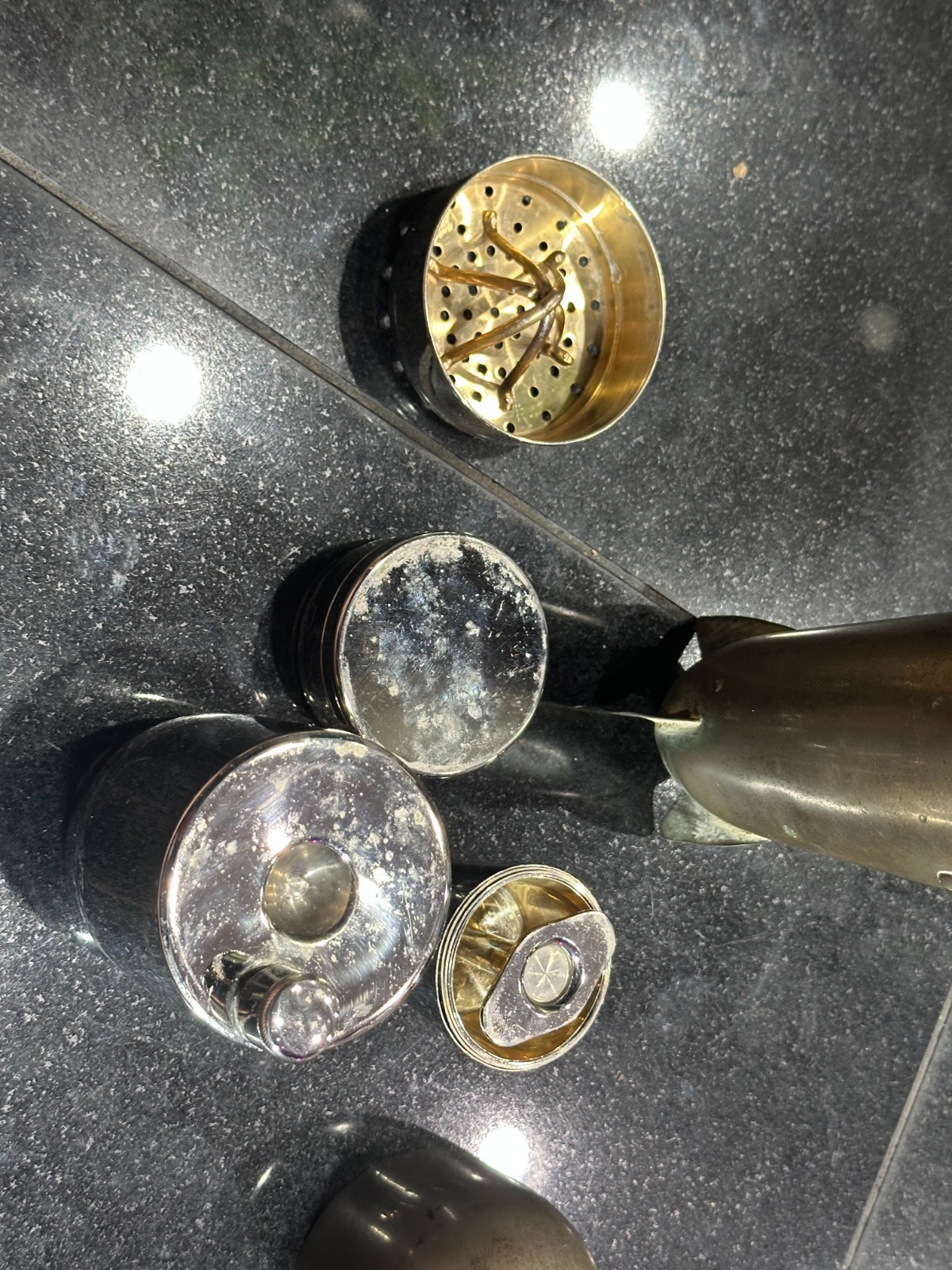 Antique D.R.G.M. Germany Art Deco Zeppelin Cocktail Shaker Set