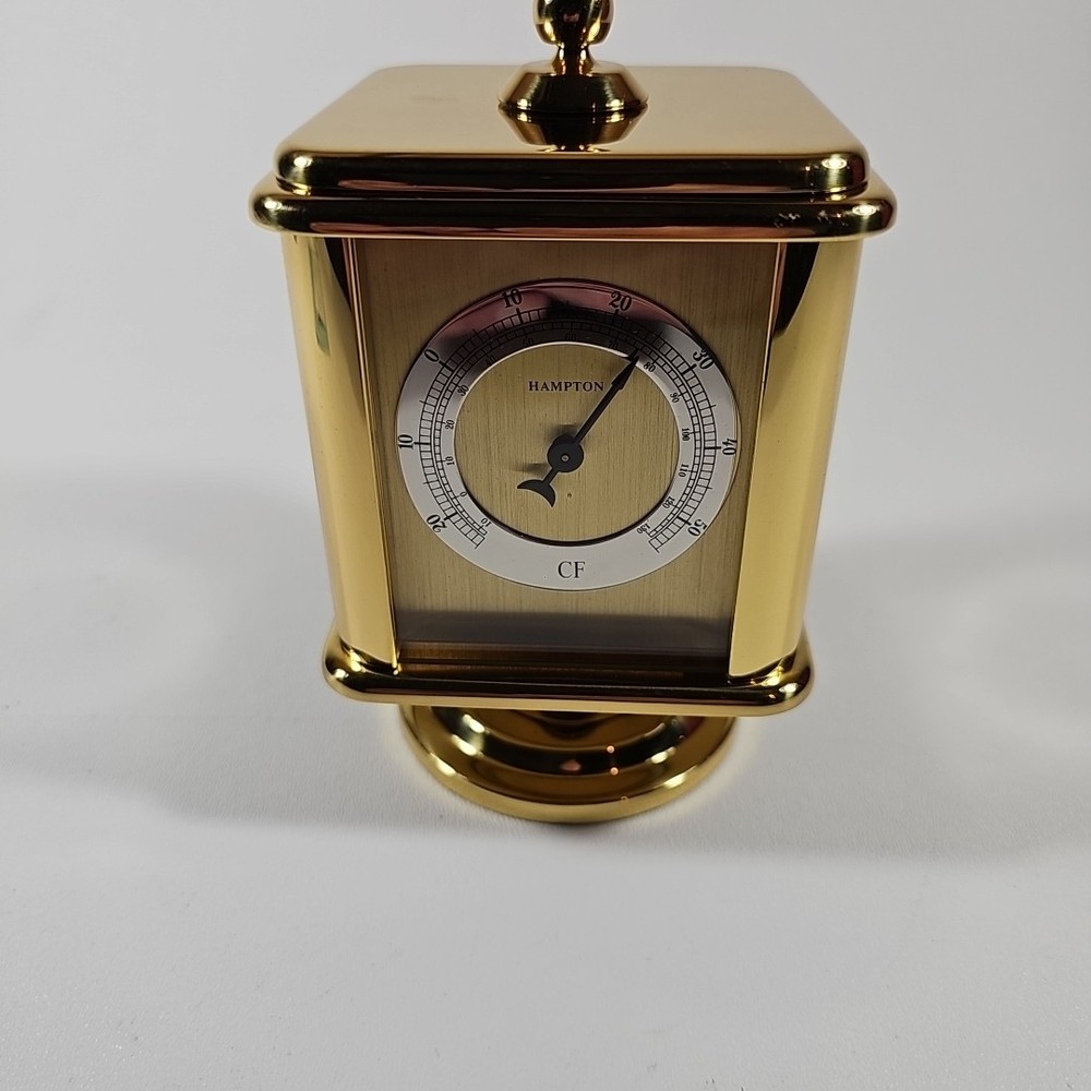 Hampton Desk Clock Hygrometer Thermometer 4-Face Rotating Cube Tested & Working