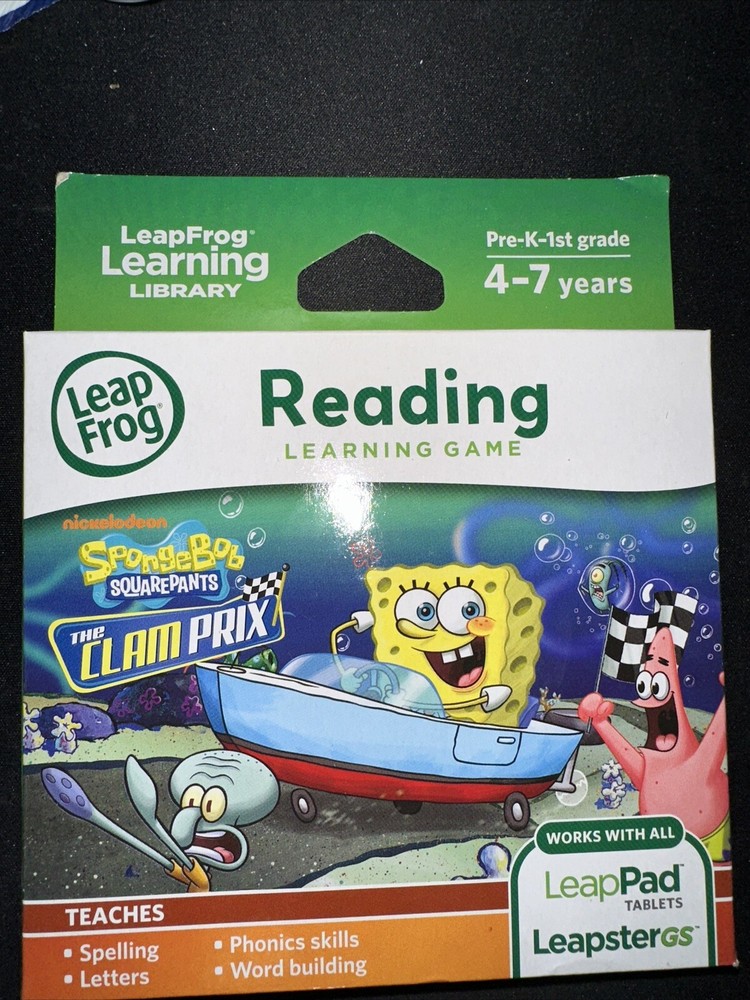 LeapFrog Explorer SpongeBob Squarepants The Clam Prix Learning Game