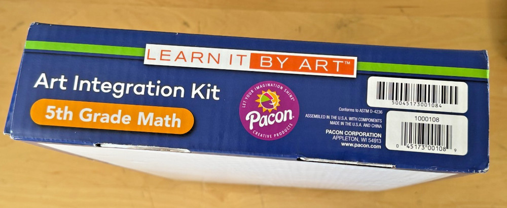 New Learn It By Art 5th Grade Math Geometry Integration Kit Pacon 100108