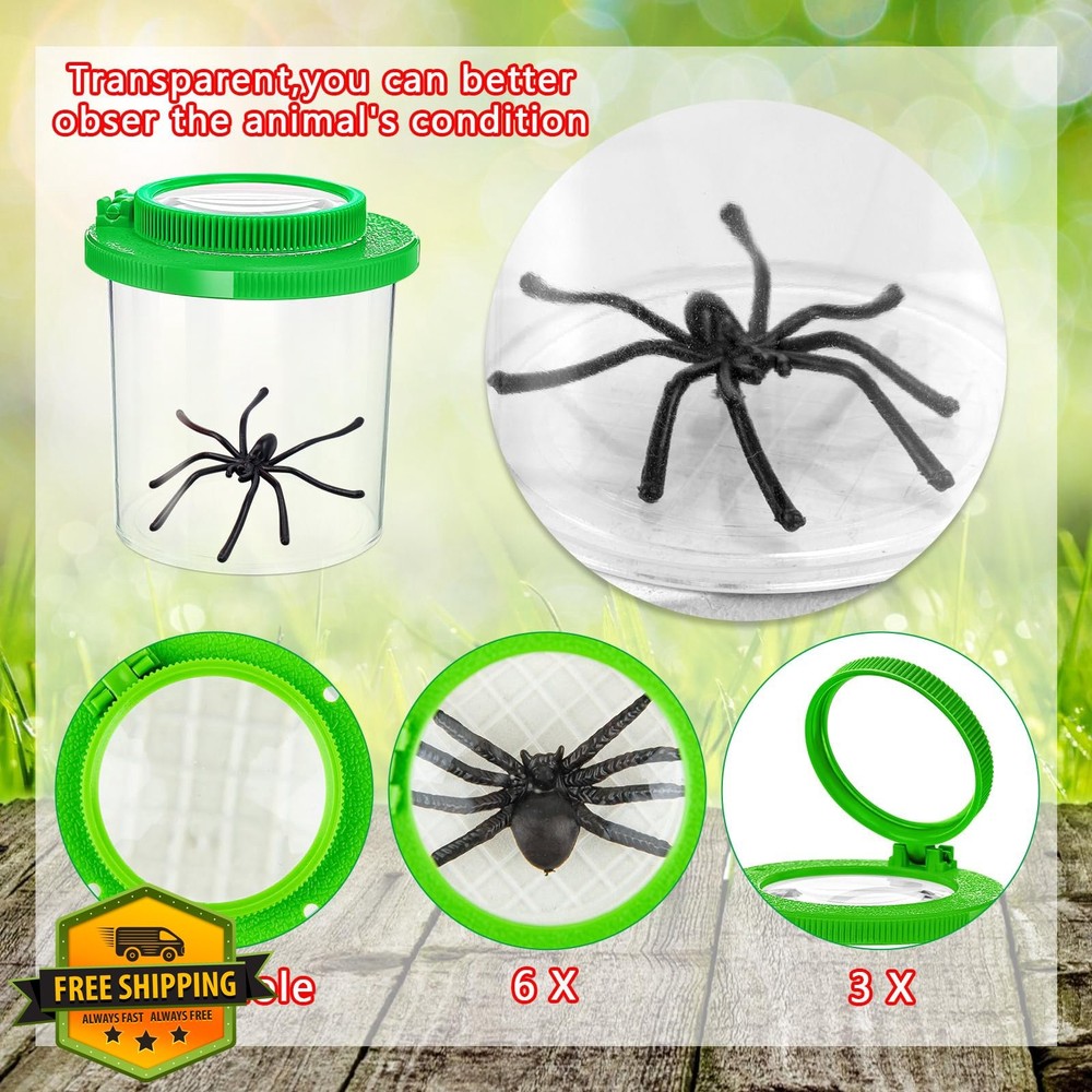 Kids Insect Viewer Magnifier Box Bug Catcher Kit Explorer