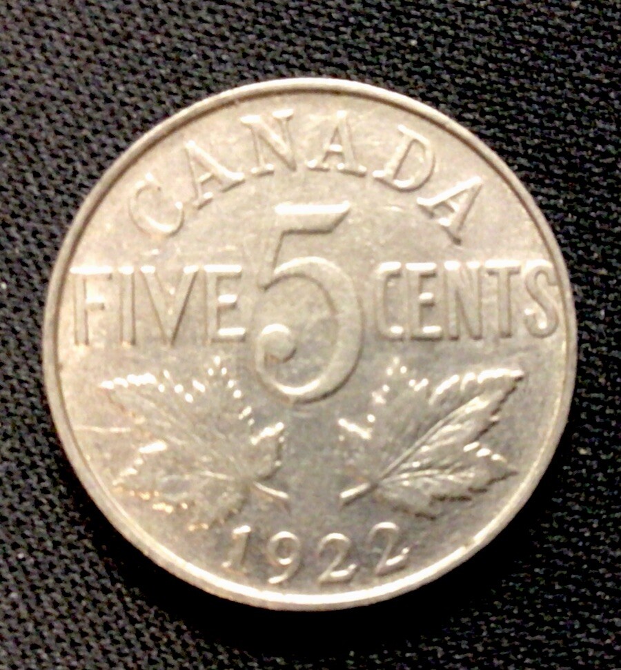 1922 Canada 5 Cents! ENN Coins