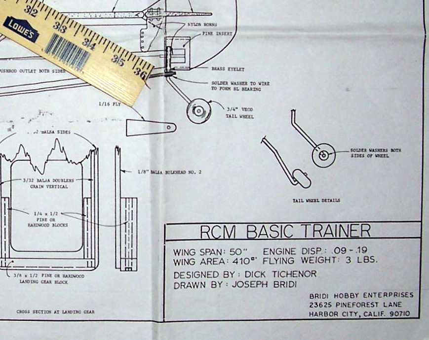 RCM BASIC TRAINER PLAN +BUILDING INSTRUCTIONS +BONUS to Build 50" RC Model Plane