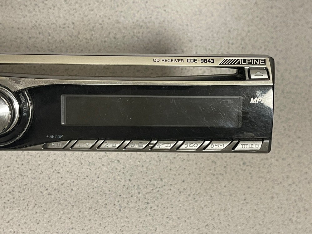 Alpine CDE-9843 CD Receiver Faceplate ONLY TESTED