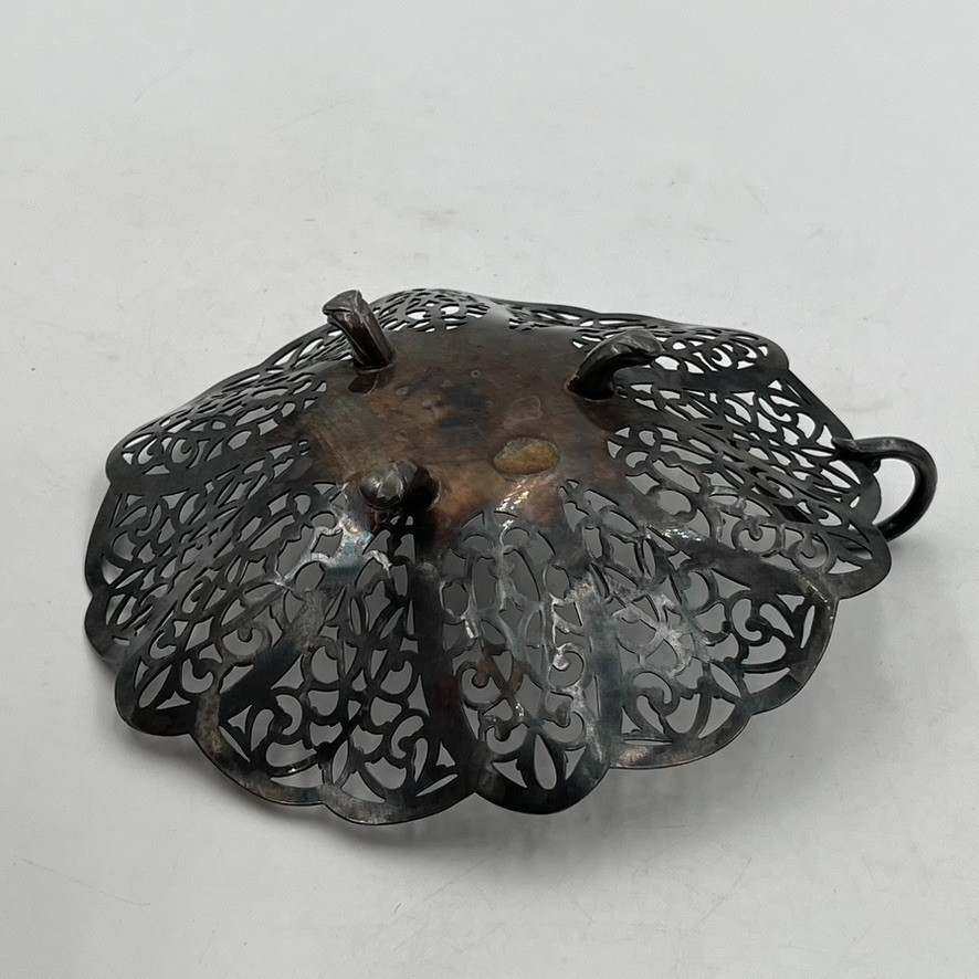 VTG International Silver CO Candy Dish Lovelace 6" Trinket Coin Key Catchall