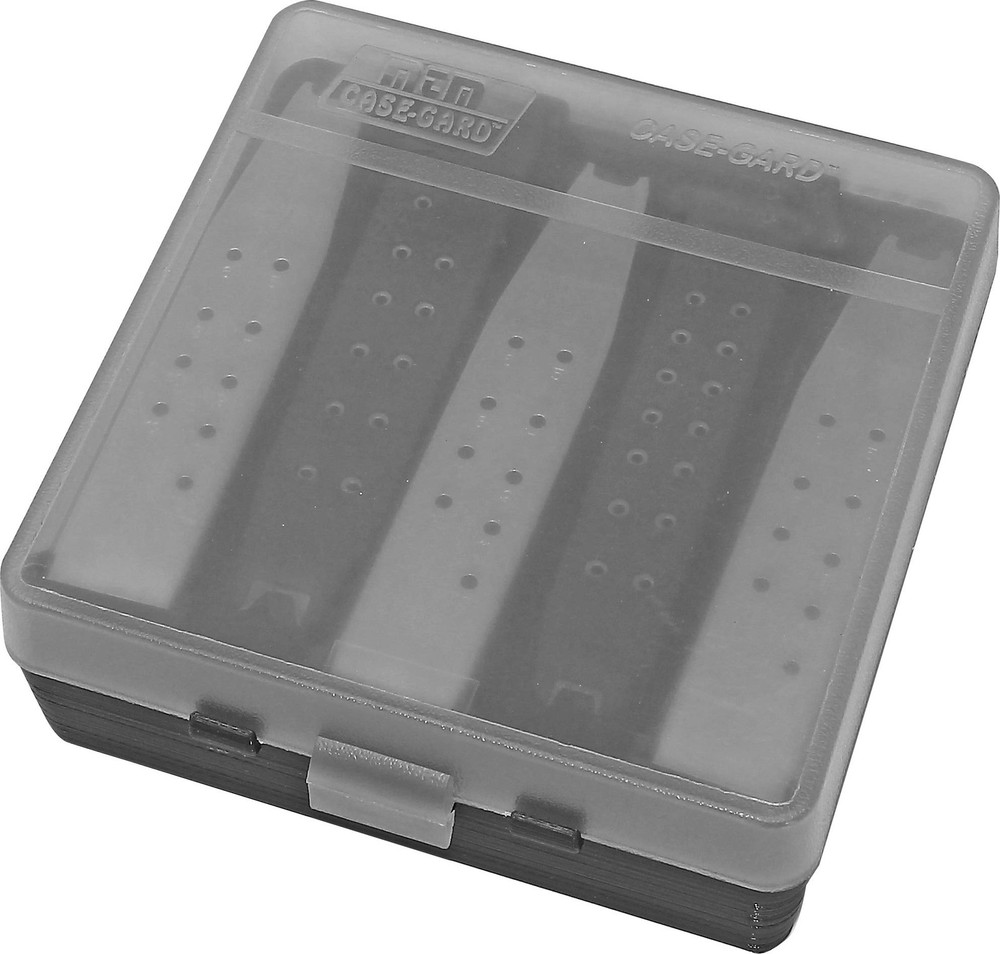 MTM PMC5 Compact Handgun Magazine Case, Holds 5 Double-Stack Clear Smoke
