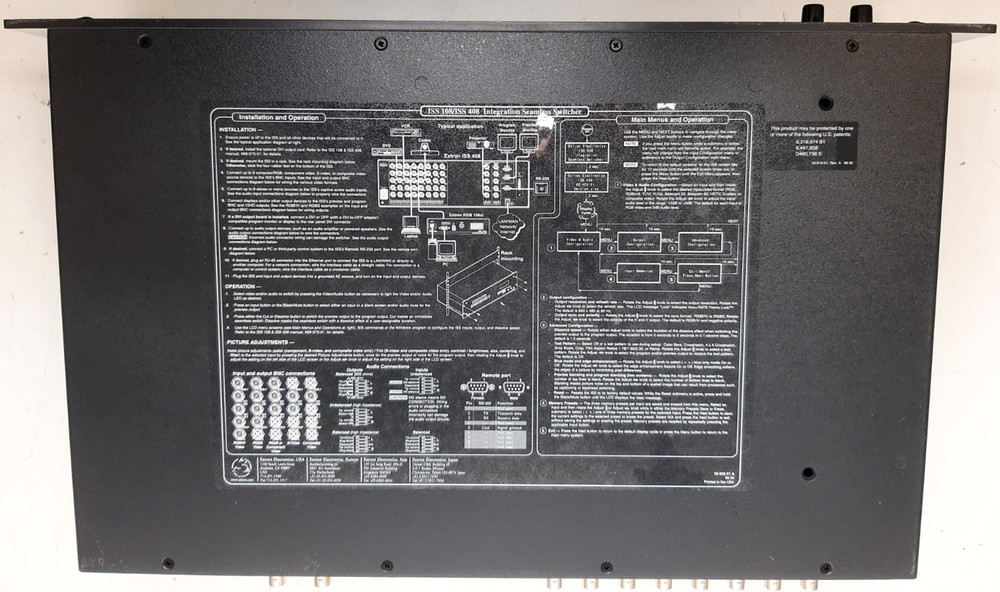 Extron ISS 108 Eight Input Seamless Audio Video Switcher