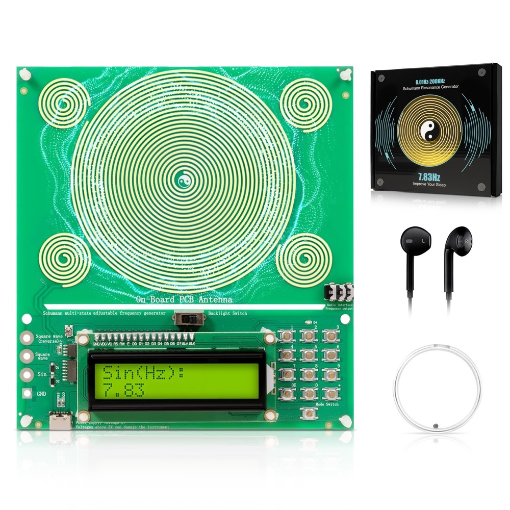 Healing Frequency Generator | Adjustable 0.01-200000Hz Resonator Machine | Type-