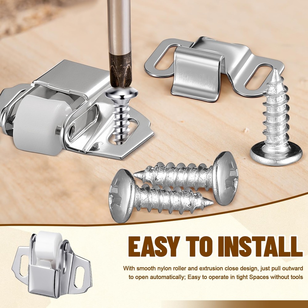 Mailbox Replacement Roller Catch Latch Roller Wheel Spring Door Catch for RV