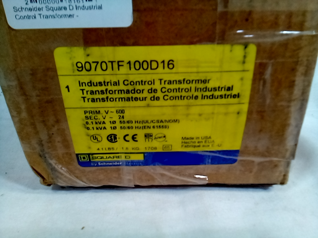 Schneider Square D Industrial Control Transformer