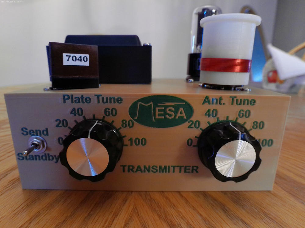 Portable 12V6GT CW TRANSMITTER 80/40 Meters (12 VOLTS DC)