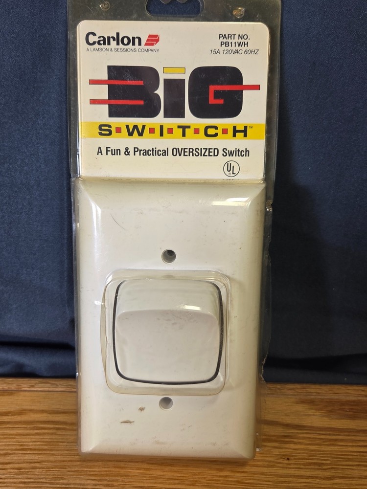 Carlon Wall Light Switch Large A Fun & Practical Oversized Switch White