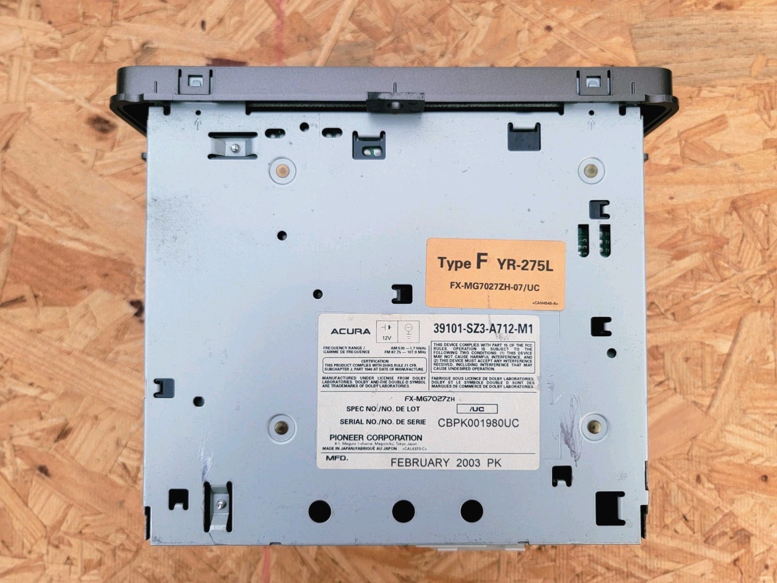 2004 Acura RL Radio 6 Disc Changer Bose Stereo AM FM 39101-SZ3-A713-M1 OEM