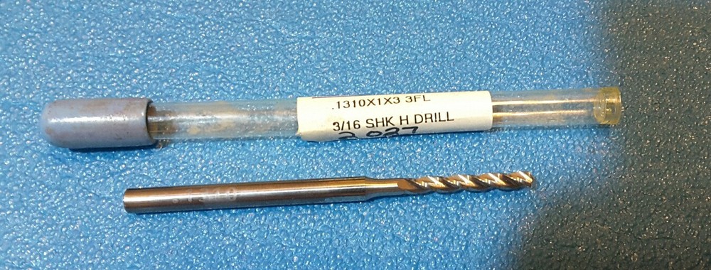 .1310"  3-FLUTE CARBIDE DRLLL, SELF CENTERING POINTED