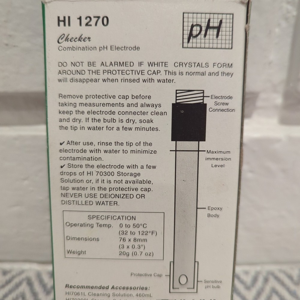 Hanna Instruments HI 1270 Checker Combination pH Electrode Replacement