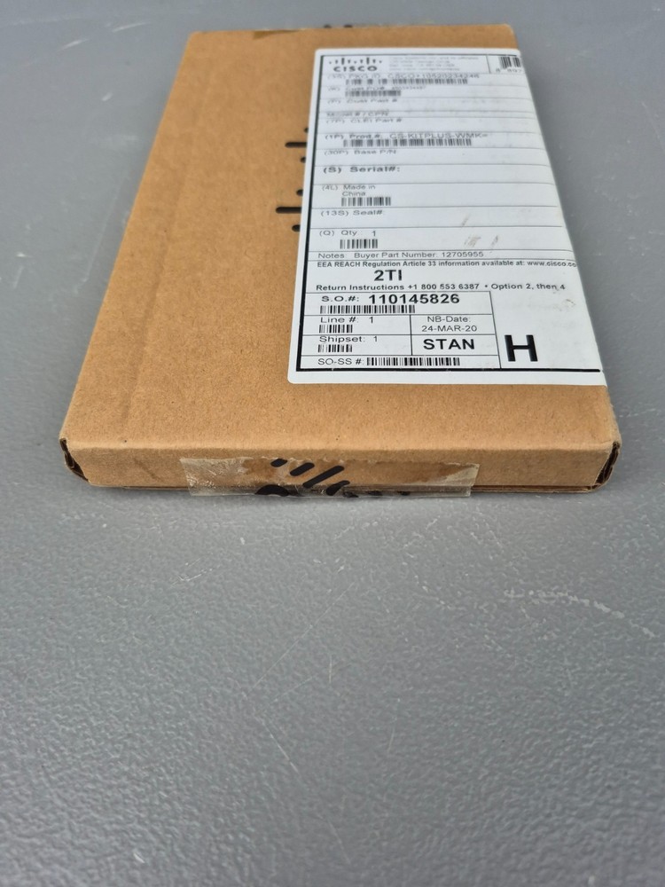 New In Box Genuine Cisco CS-KITPLUS-WMK= Wall Mount Kit Cisco Spark Codec Plus