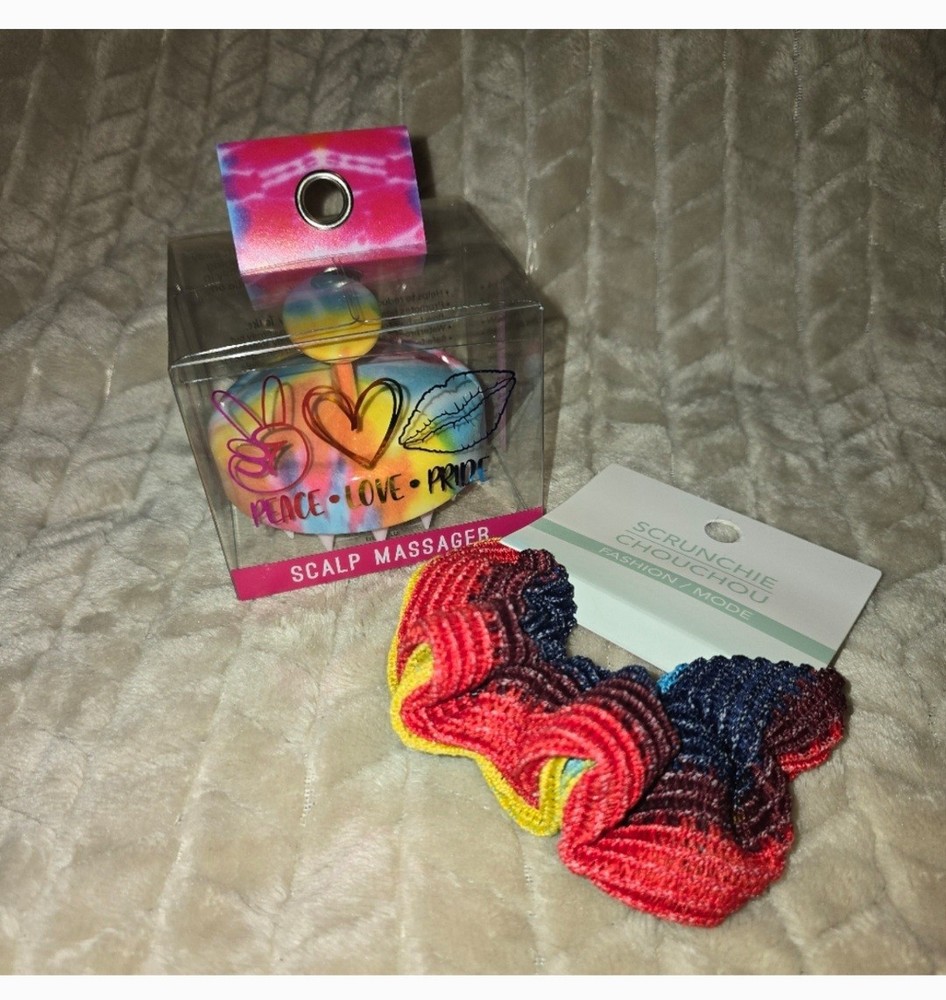Scalp Massager And Scrunchie Pride Set