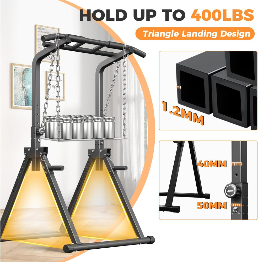 Pull up Bar, Multi-Function Pull up Dip Bar Station, Home Gym Workout Strength T