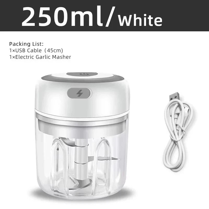 Mini Food Processor, Vegetable Garlic Chopper, USB Meat Grinder, Rechargeable