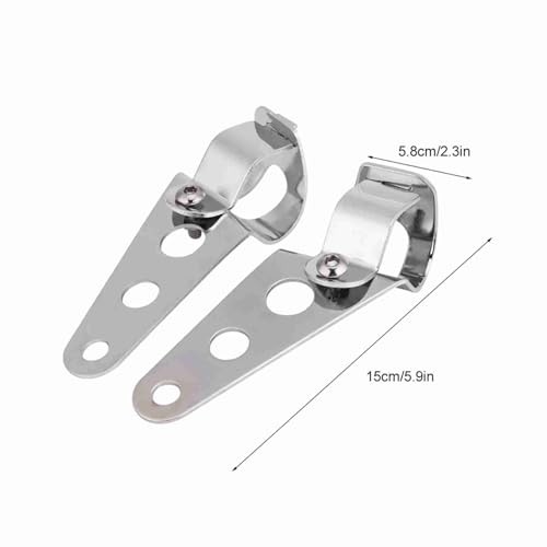 2pcs Motorcycle Headlight Mount Brackets Fork Racer 28mm-34mm Silver